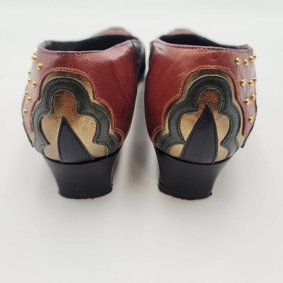 MARGARET JERROLD All Leather Shoes Made In Spain Sz 7.5 S Vintage - Picture 8 of 12